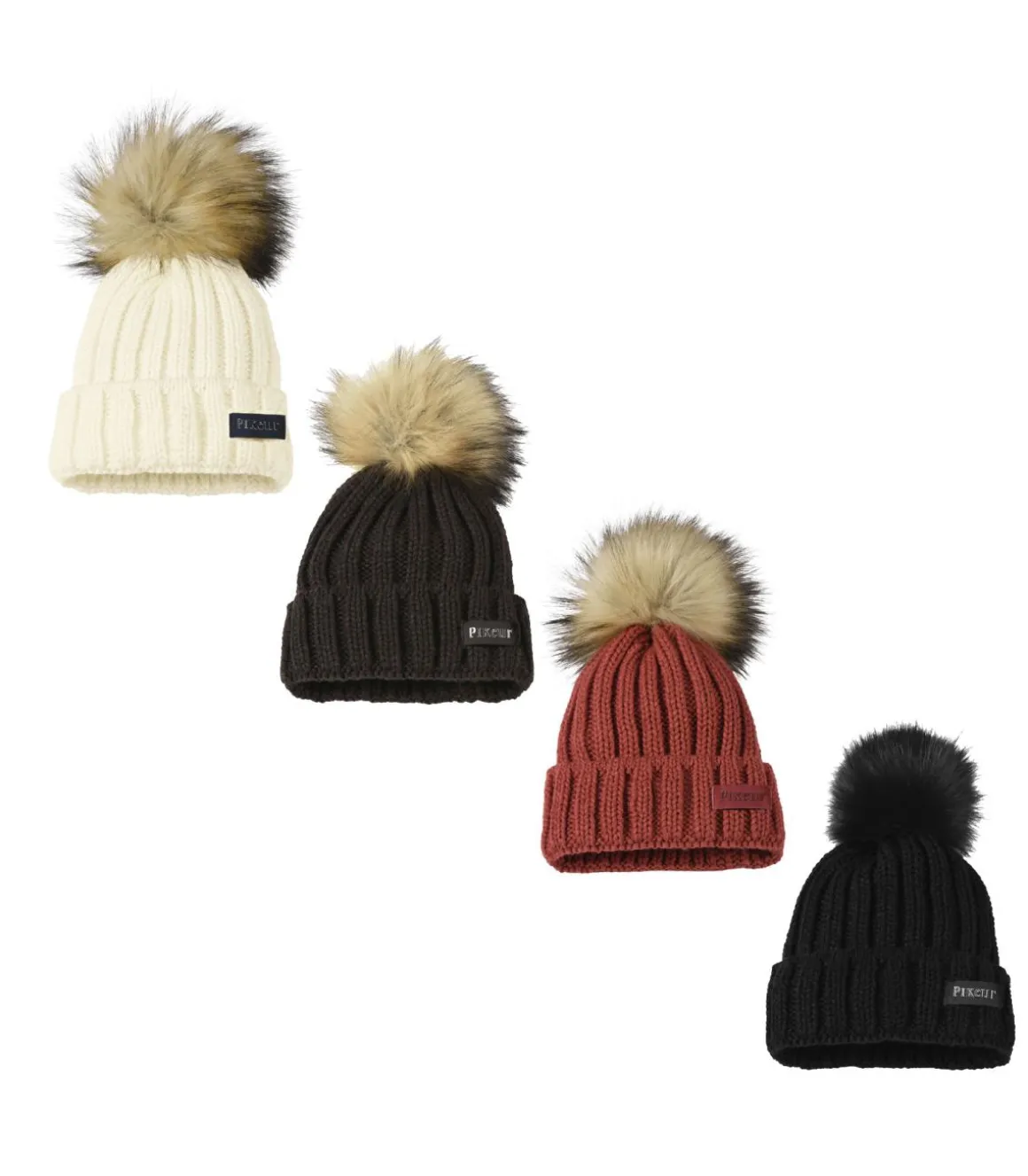 Bonnet à pompom couleur naturelle Sportswear Collection 2020 - Pikeur