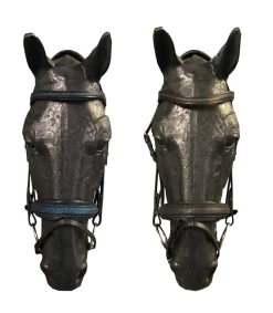 Bridon Shiny avec frontal et muserolle en crystal fabric - JMR PRO