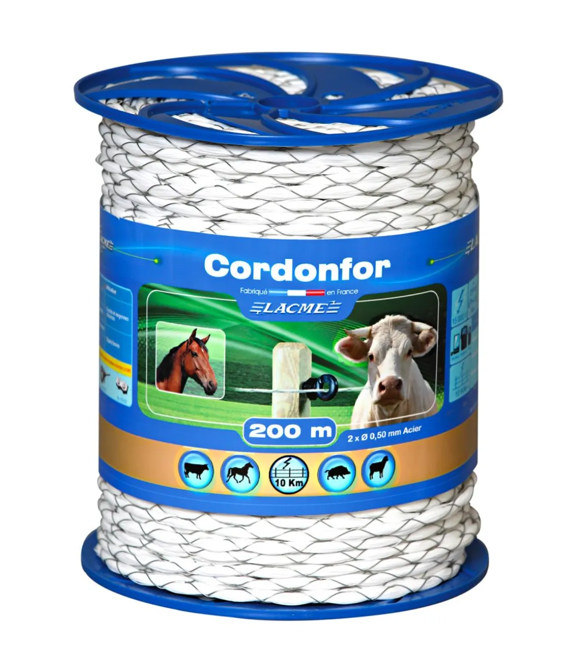 Corde 6 mm tressé extérieur 200 M: Cordonfor