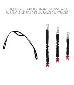 Gilet airbag avec dorsale intégrée de chez Hit-air + 1 cartouche GRATUITE