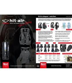 Gilet airbag avec dorsale intégrée de chez Hit-air + 1 cartouche GRATUITE