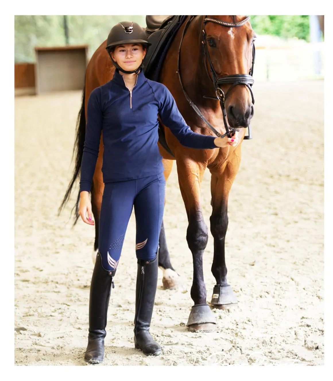 Legging d'équitation grip genoux - Gina - Equestre