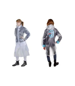 Longue veste de pluie transparente imperméable avec capuche