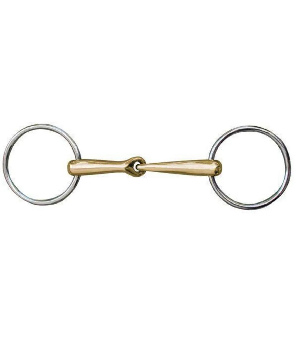 Mors anatomic 18mm en maillechort anneaux inox - HKM