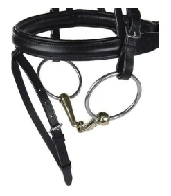 Mors anatomic 18mm en maillechort anneaux inox - HKM