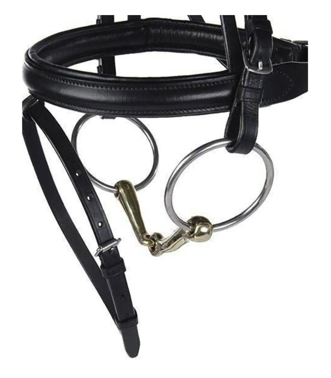 Mors anatomic 18mm en maillechort anneaux inox - HKM