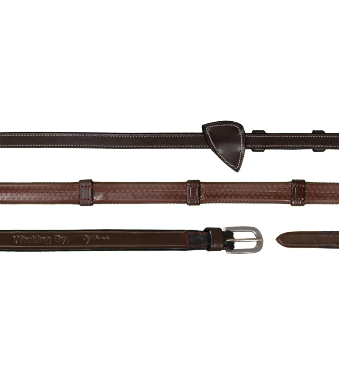 Rênes caoutchouc 13 mm 7 arrêtoires Working Collection - Dy'on