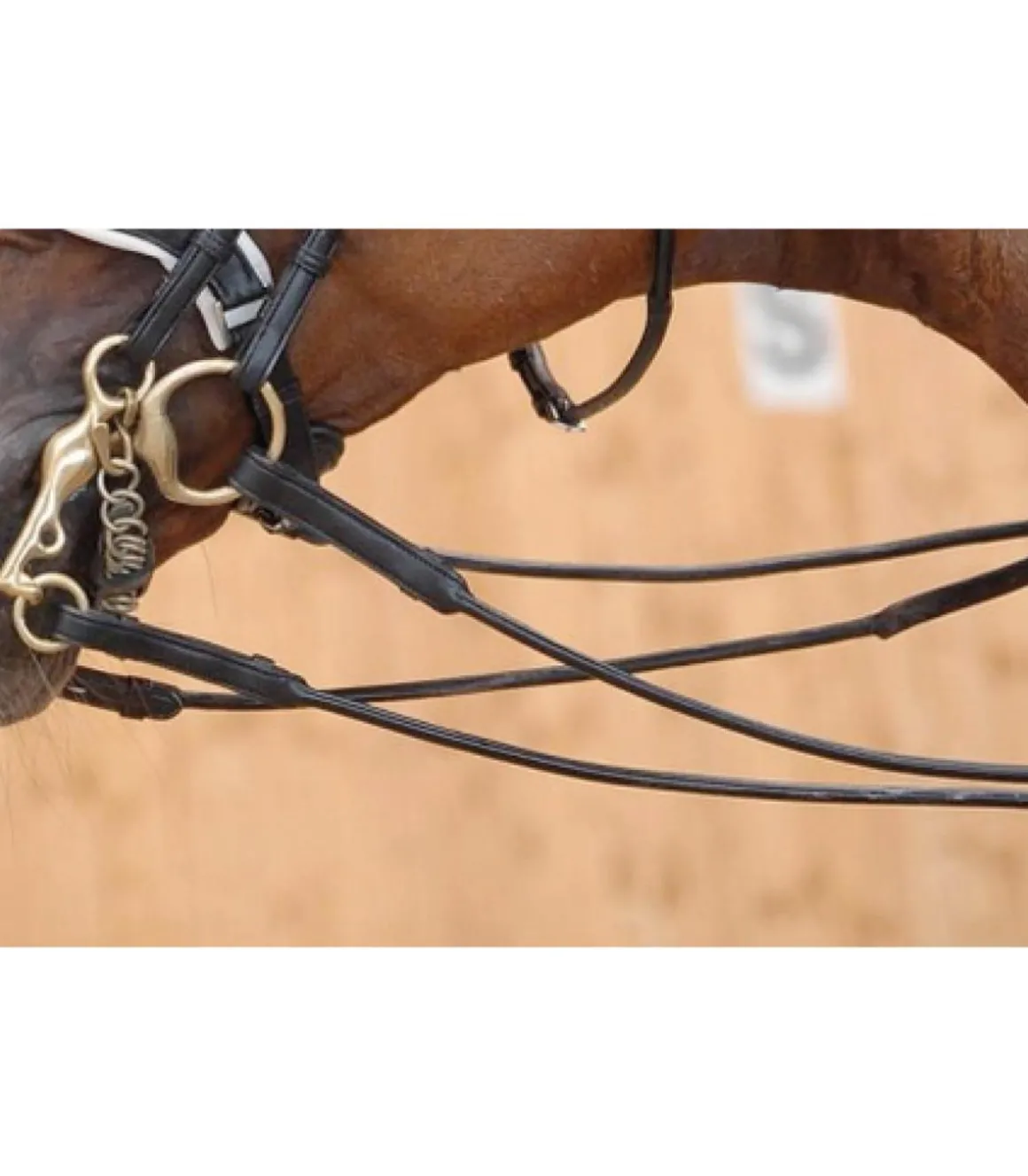 Rênes de dressage en cuir plat 13 mm - Dy'on