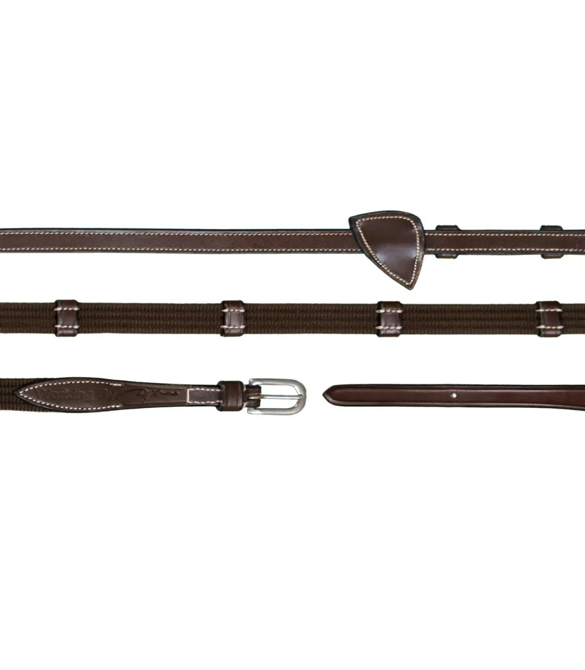 Rênes en tissu 16 mm avec arrêtoires Working Collection de chez Dy'on