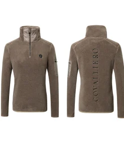 Sweat teddy taupe pour dame - Covalliero Hiver 2024