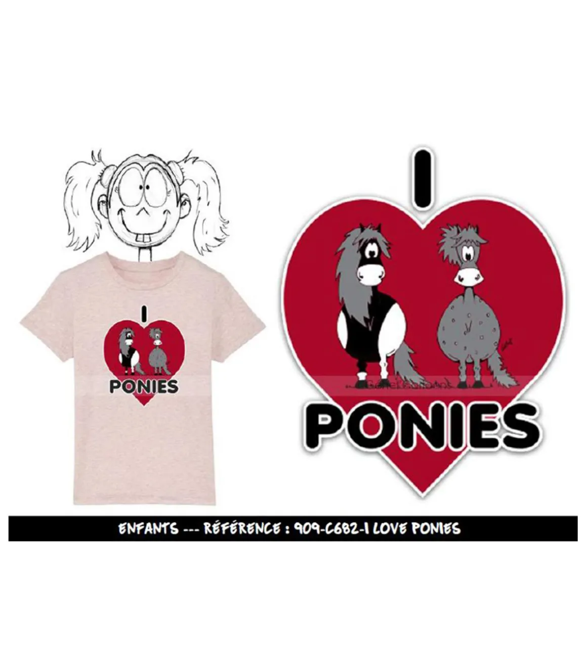 T-shirt I love ponies
