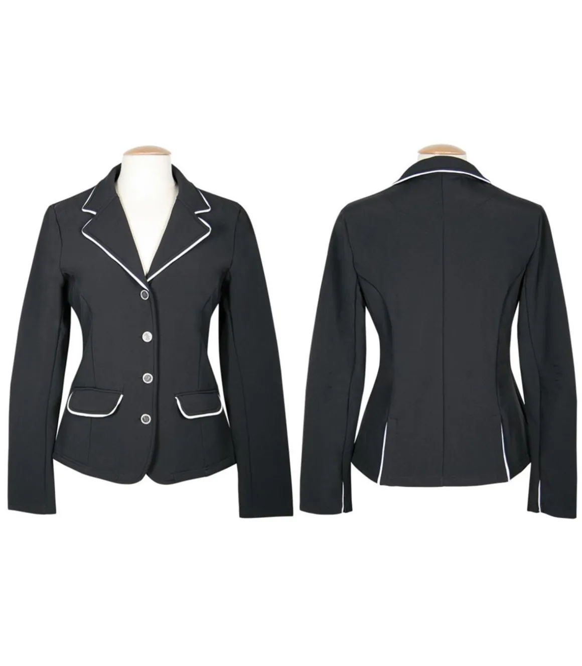 veste de concours softshell dame St tropez col blanc